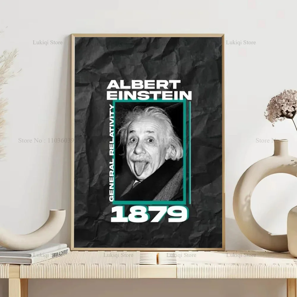 A-Albert Great E-einstein Think Different Scientist Quotes Poster Prints Canvas Painting Wall Art Picture Living Room Home Decor