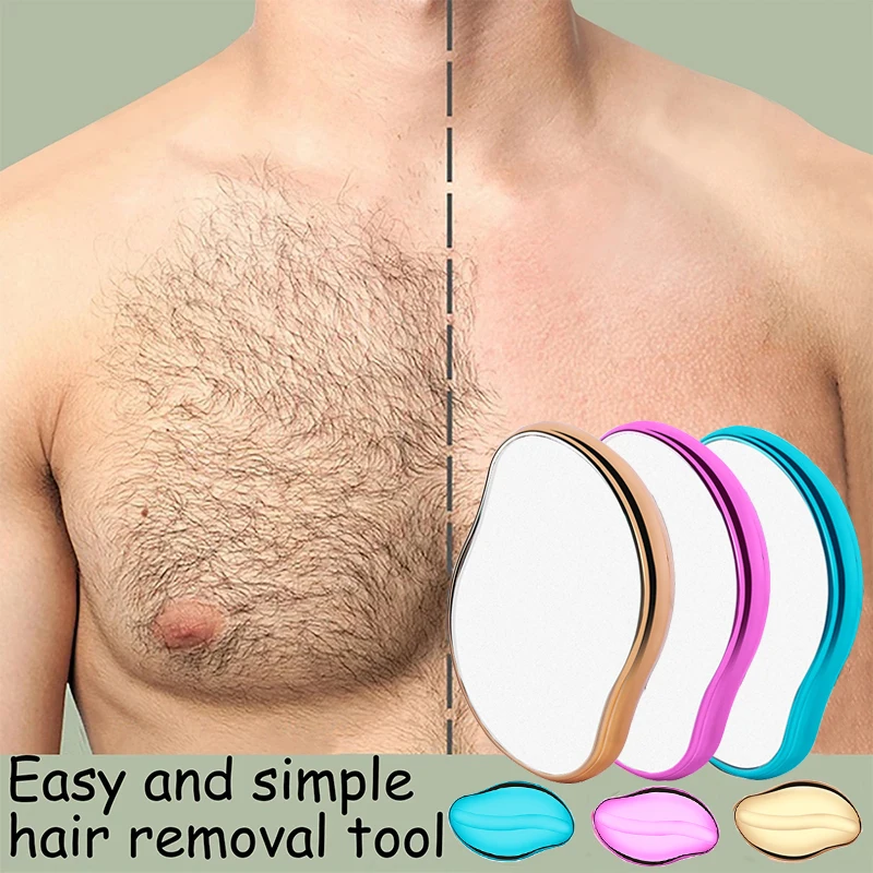 크리스탈 헤어 리무버 제모 도구, 무통 안전 제모기 물리적 Bleame 크리스탈 헤어 지우개 쉬운 청소 재사용 가능한 바디 홈