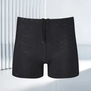 Professionelle wasserdichte Schwimmstämme für Männer, schnell trocknendes bionisches Stoff, Haifischhaut, reines Schwarz, großer Größe, Erwachsener 6 Hauptverkäufe begabte Sunga - №2