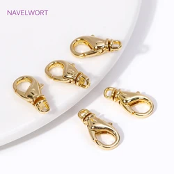 18K Gold Plated Lobster Clasps Fasteners End Beads Connector Clasps，Clasps For Jewelry Making DIY Bracelet Making Accessories