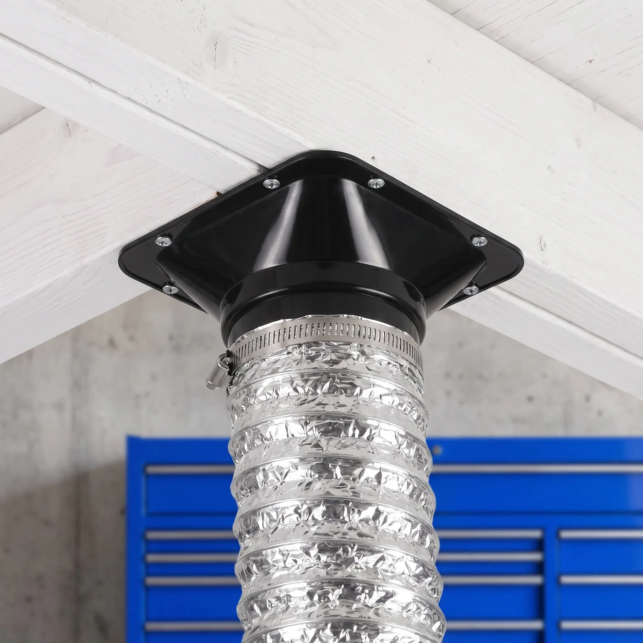 4 Inch Vent Transition Adapter Square to Round Duct Connector Flange Seamless Hvac Ductwork Fans Airflow Management