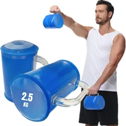 1 Pair Water Dumbbells Water Filled Training Weights Set Water Weight Bag Travel Weights for Strength Training Fitness & Shaping