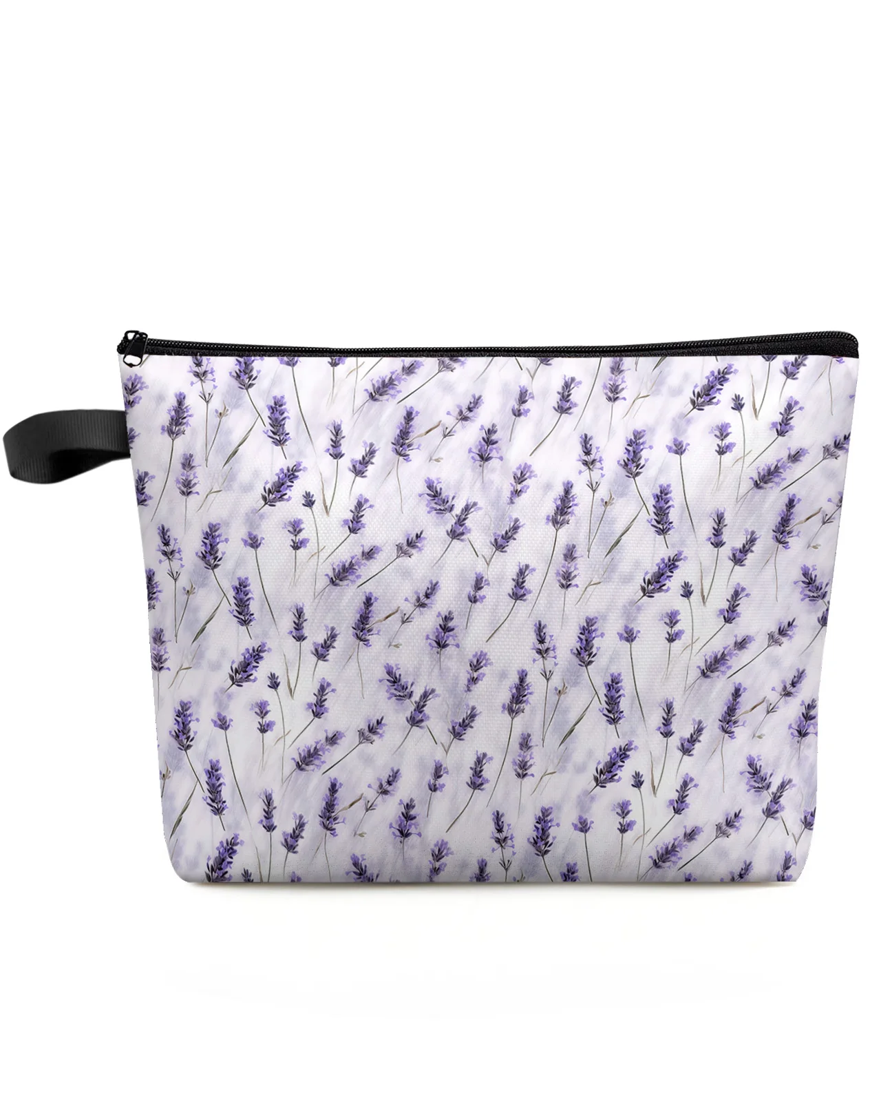 

Lavender Flowers Watercolor Makeup Bag Pouch Travel Essentials Lady Women Cosmetic Bags Toilet Organizer Storage Pencil Case