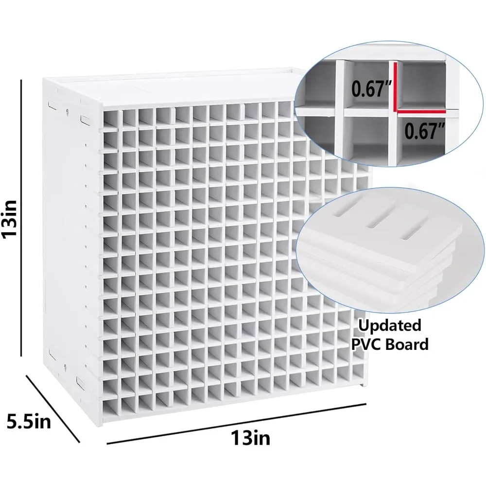 Marker Organizer with 240 Slots Adjustable Divider Storage Rack for Pens Colored Pencils Art Brushes Desk Organizer