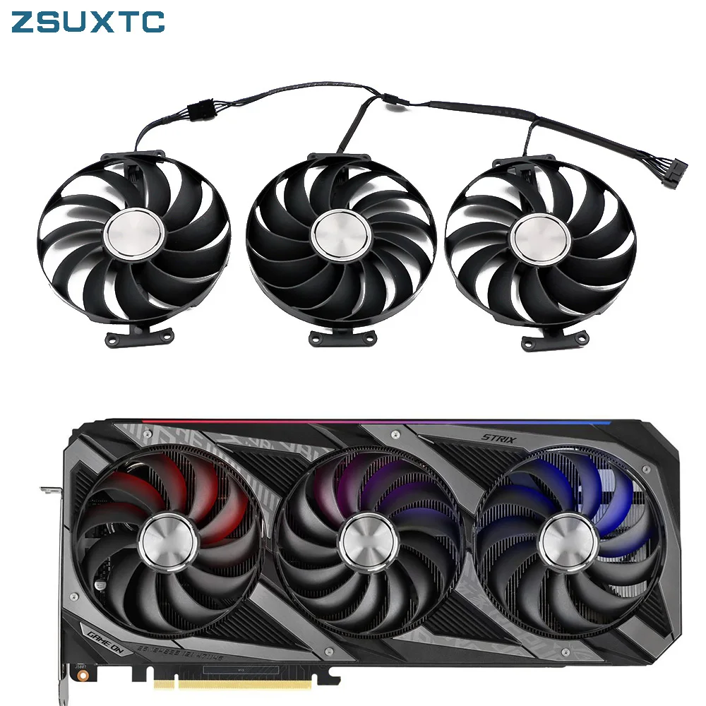 95mm CF1010U12S Graphics Card Fan Replacement ASUS Rog Strix RTX 3060 3070 3080 Ti 3090 Gaming GPU Cooler RX 6700 Graphics Card