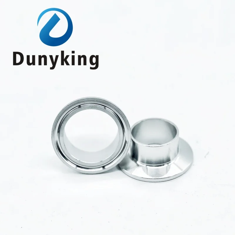 12.7mm 19mm 38mm 51mm 76mm 159mm OD SS304 Stainless Steel Sanitary Pipe Weld Ferrule Tri clamp Type and  Lengthened connection