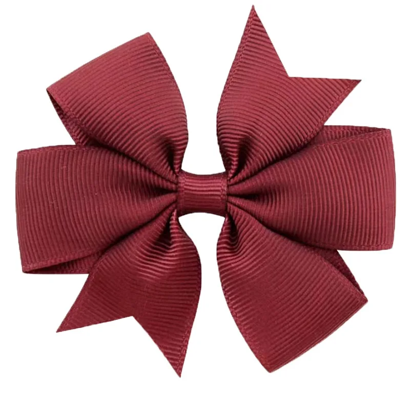 Simple Style Solid Color Hair Bows for Girls, 40 Pack Polyester Butterfly Bow Hair Clips, Perfect for Girls Aged 3-14