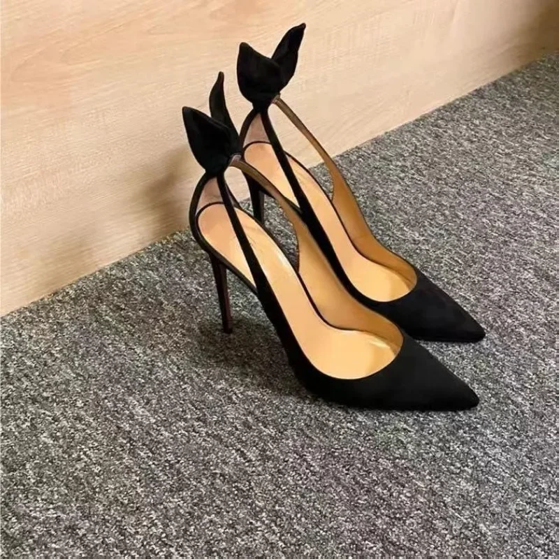 Designer Shoes Women Pumps Suede High Heels Shoes Fashion Office Shoes Stiletto Party Feast Female Comfort Women Heels Sandals