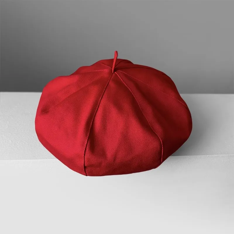 Classic Denim Fabric Beret Hat For Women Spring Summer Casual All Match Fashion Octagonal Cap Face Slimming Painter Hat
