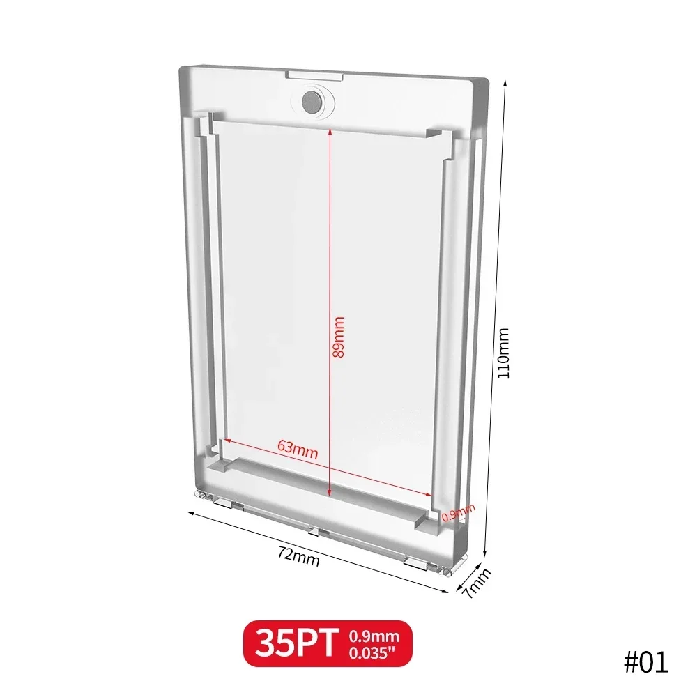 TCG مجموعة شفافة حامل عرض مغناطيسي ، صندوق تخزين ل Yugioh ، بطاقات البوكيمون ، إطارات أكمام مجموعة ، 35-180PT