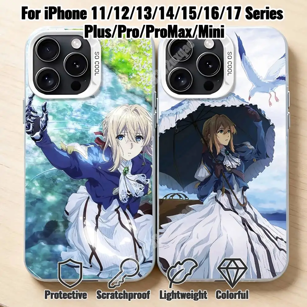 

Violet Evergarden Phone Case for iPhone 17 16 15 14 13 12 11 Pro Plus Max Mini X XS Air Stylish Cover