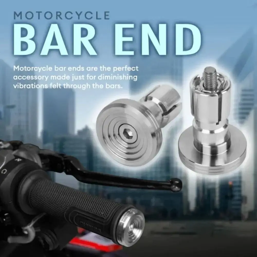 CNC Aluminum Alloy Motorcycle Handlebar End Plugs Shock-absorbing Anti-corrosion Motorcycle Handlebar End Caps Wear-resistant