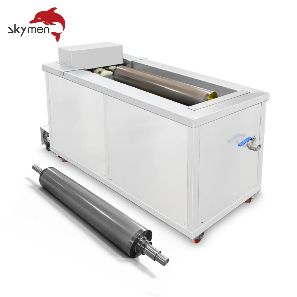 Custom Ultrasonic Cleaner For Anilox Roller & Rotogravure Cylinders With Rotary Shaft Cleaning System