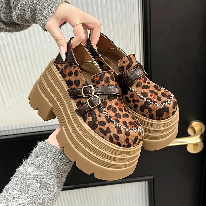 

Flats Platform Women's Shoes Leopard Fashion Casual Sport Shoes Autumn 2025 Cozy Woman Sneakers Dress New Zapatillas De Mujer