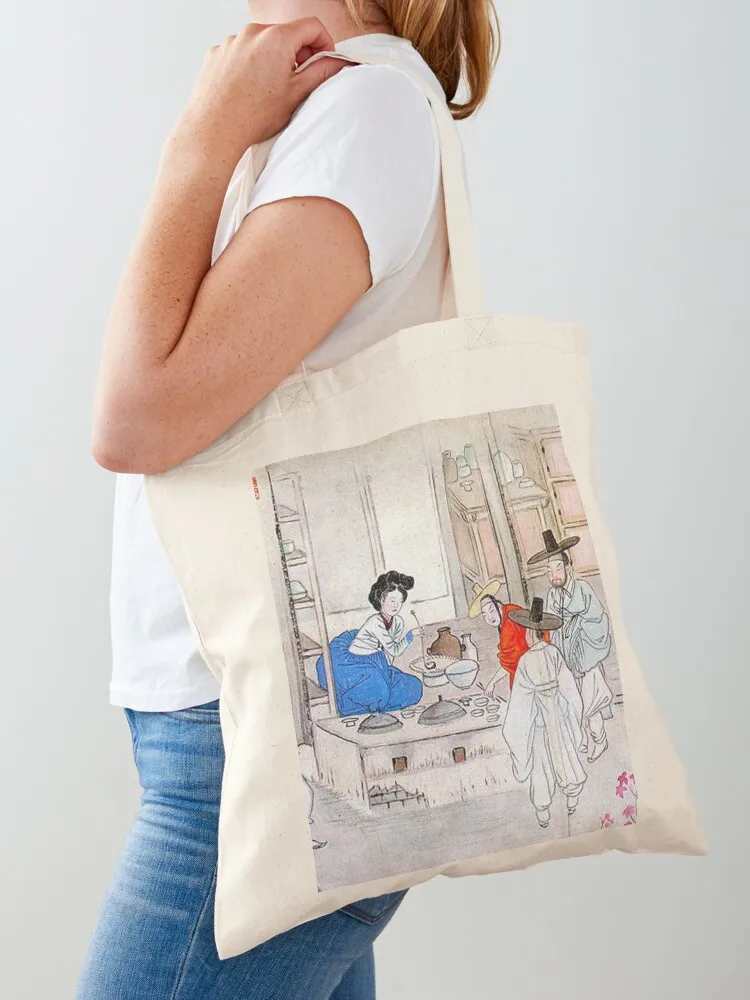 

KOREA Traditional Painting - Shin Yun-bok - 005 Tote Bag Women's shopper bag Handbags tote bags aesthetic