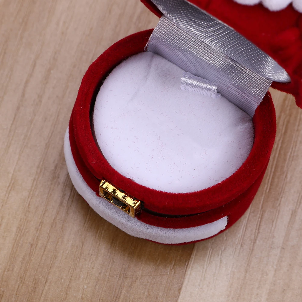 

4 Pcs Santa Claus Jewelry Box Earring Storage Gifts Case Simple and Elegant Appearance Christmas