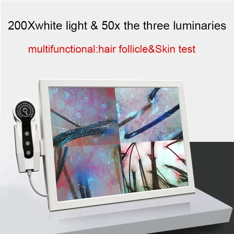 

HD Digital Skin Analyzer Professional Hair Scalp Camera Detector 15inch Portable Oil Moisture Test Device