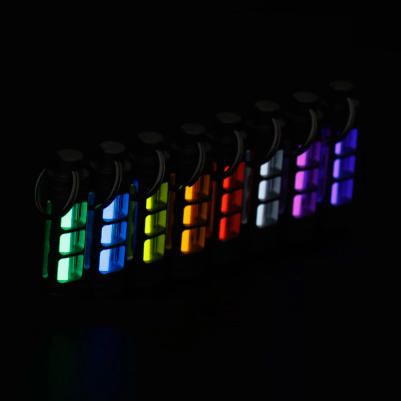 New Titanium Alloy Luminous Night Signal Light Outdoor EDC Luminous 3.5*25mm Fluorescent Tube Self-illuminating Key Chain