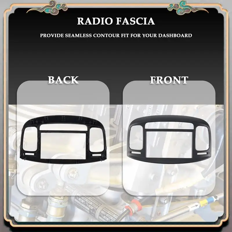 

Reliable-2Din Car Radio Fascia For HYUNDAI Accent 09-12 DVD Stereo Frame Plate Adapter Mounting Dash Installation Bezel Trim Kit