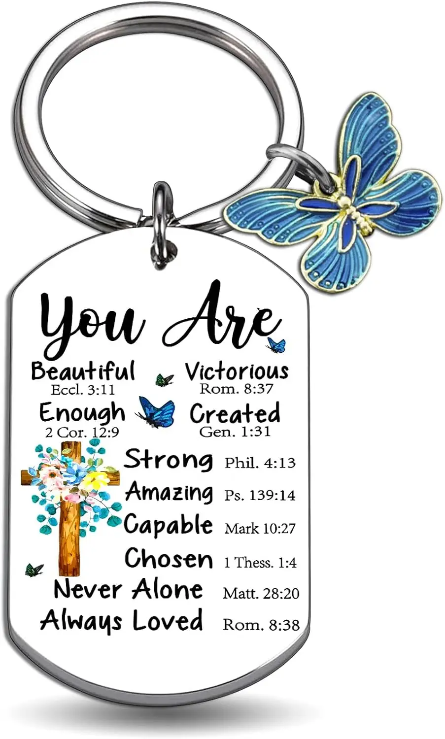 Aisity Inspirational Christian Gifts for Women Teen Girl Best Friend Mom Encouragement Spiritual Religious Bible Gifts for Womens Gift Ideas Bible Verse Christian Keychain Accessories