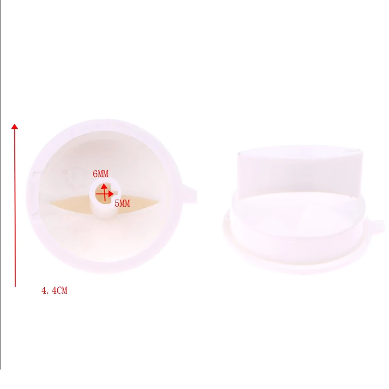 2Pcs Universal White Microwave Oven Plastic Spool Rotary Knob Hole D-shaped Timer Control Switch Handle Long Handle Spare Parts