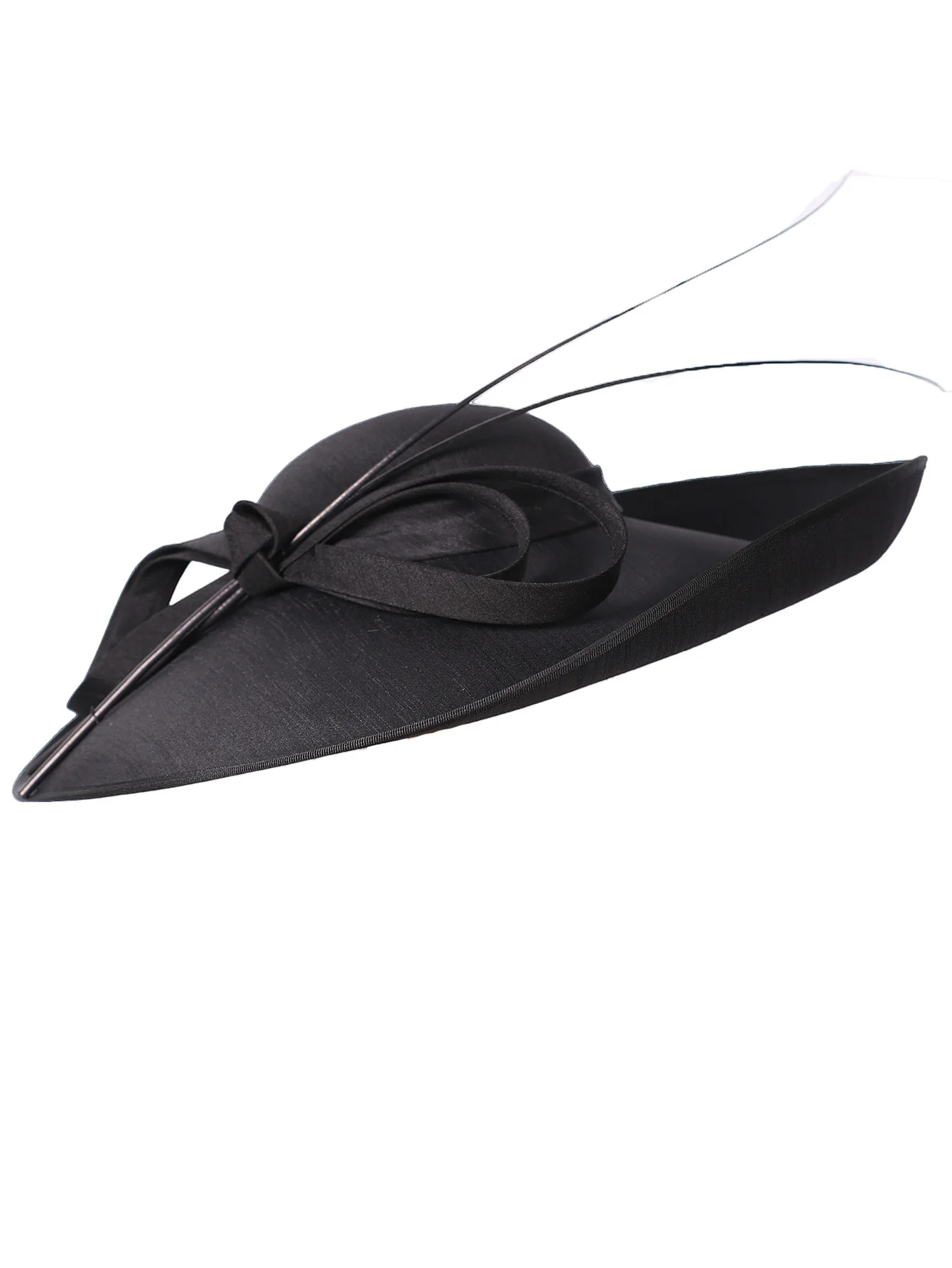 FS Royal Red Damen Hochzeiten Fascinator Hüte Frauen Schwarz Große Große Krempe Kentucky Kirche Fedoras Tea Party Kleid Sinamay Hut – Detail 17
