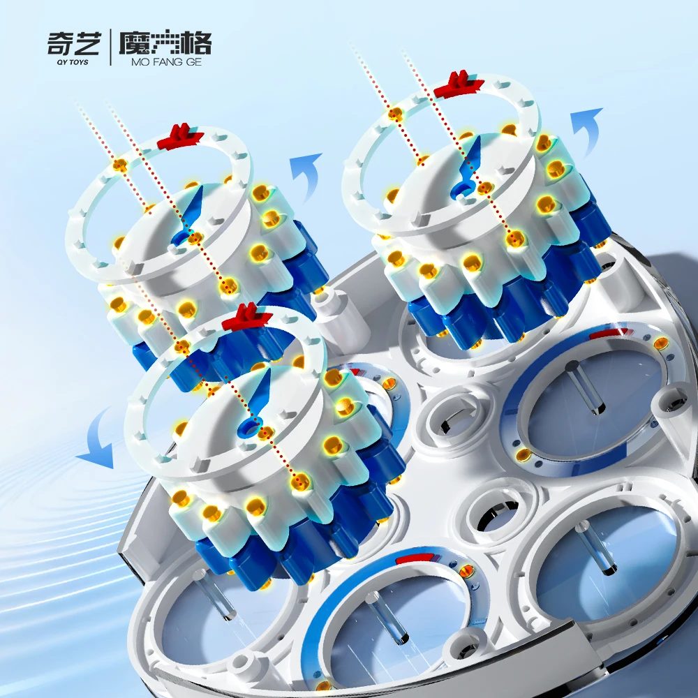 QiYi ساعة سحرية QY 3x3 5x5 ساعة مكعب ألعاب ألغاز احترافية هدية للأطفال