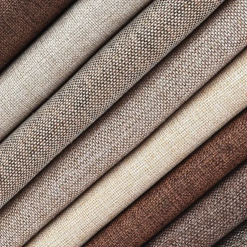 Cotton and Linen Sofa Fabric Solid Color Thickened Coating Dustproof Coarse Cloth Burlap Canvas Pillow Curtain DIY sewing Fabric