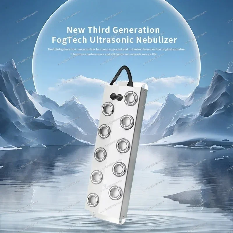 2-12 Head Ultrasonic Mist Maker 220V Stainless Steel Humidifier Fogger for Garden Rockery Pond Pool Atomization