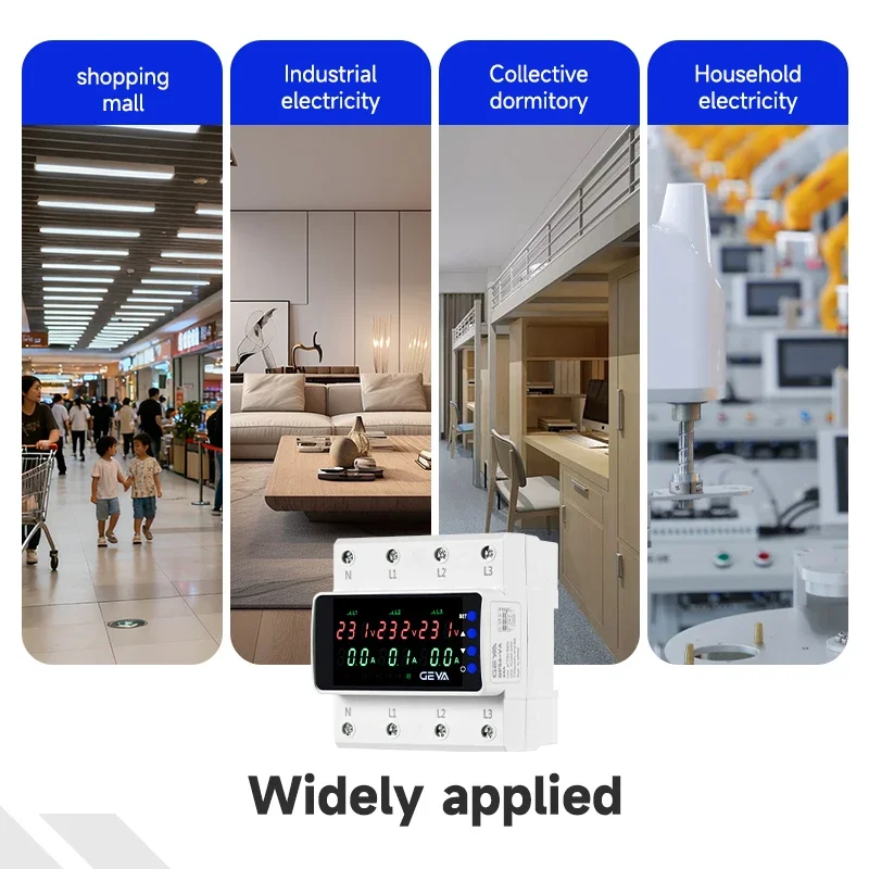 

GEYA 4P VA5 Overvoltage & Undervoltage Protector - Universal for AC220V/380V, Home & Industrial Circuit Safety Device