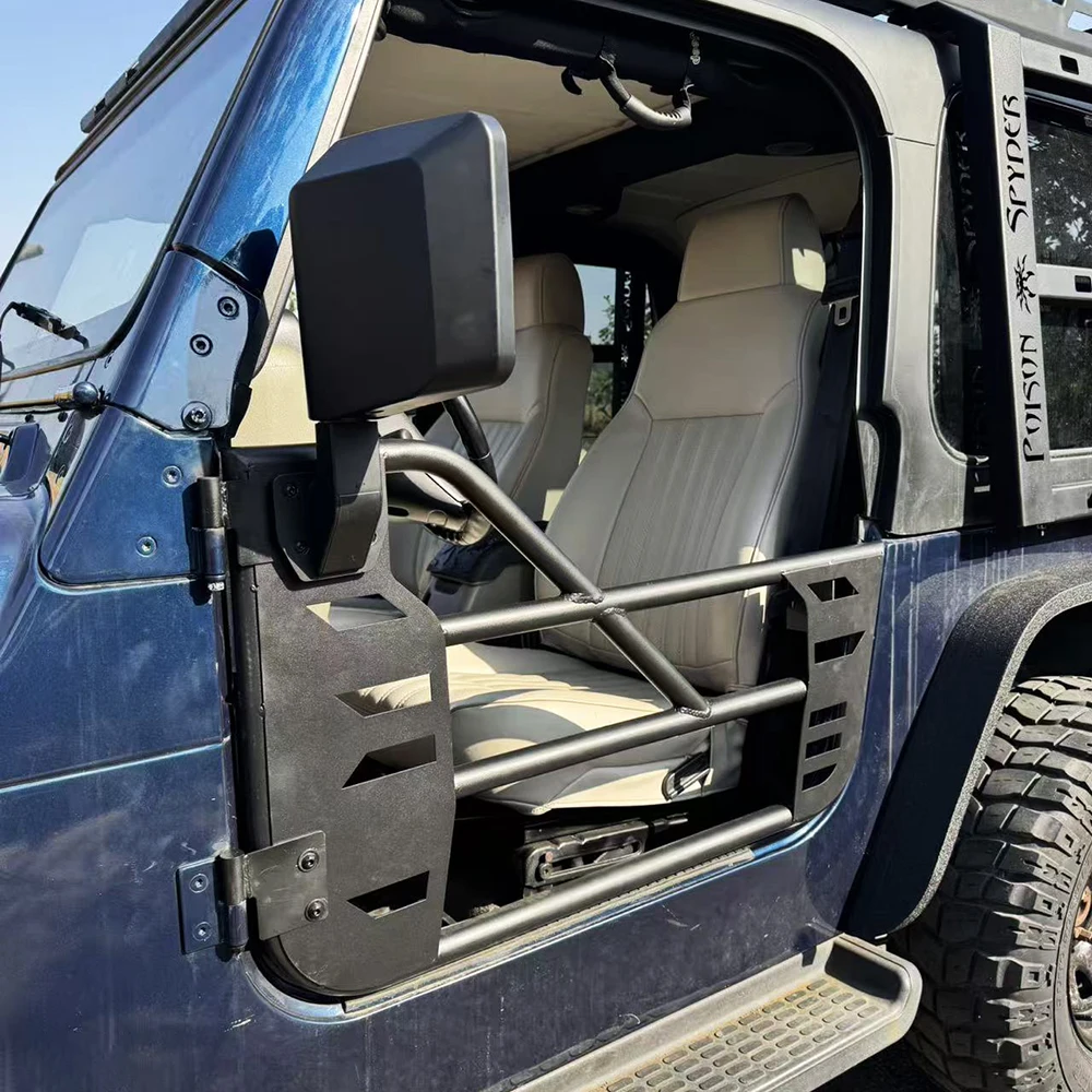 Half Doors Steel Black with 2 Mirrors For Jeep Wrangler TJ 1997-2006 2-Door T010 SXMA - view 6