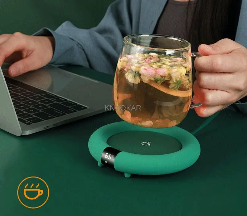 Neue kreative Kaffee-Tee-Tasse-Wärmer-Pad, elektrische Heizung, Tassen-Pad für Zuhause und Büro, 3 Temperaturen, verstellbare LED-Anzeige, Geschenkidee