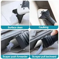 5in1 Multifunction Coner Caulking Tool, Glue Remover Knife, Angle Beauty Crevice Spatula, Silicone Scraper, Grout Scraper Kit