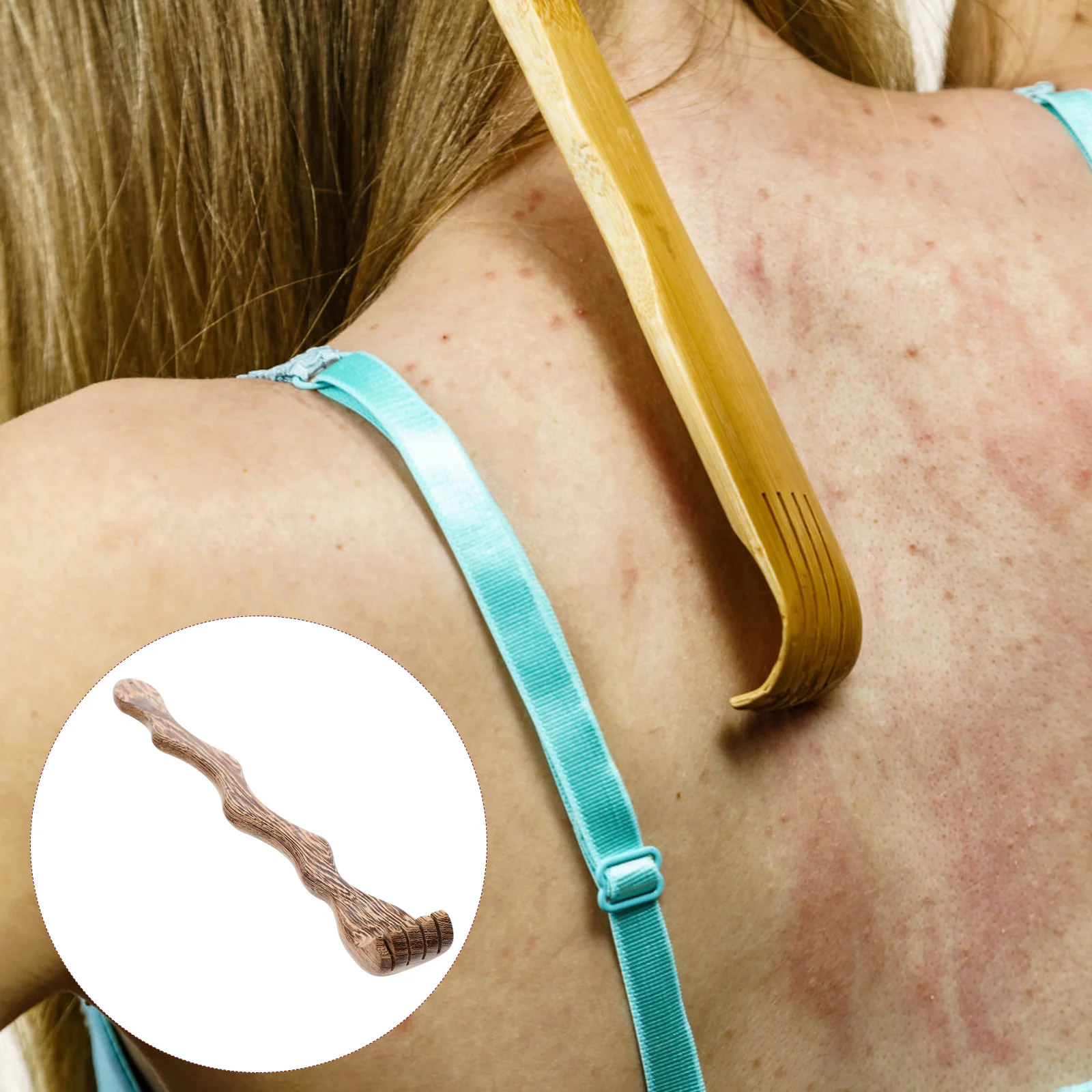 

Exquisite Wooden Snake Back Scratcher Long Reach Massage Supply Perfect for Home Office Business Trips Back Scratcher