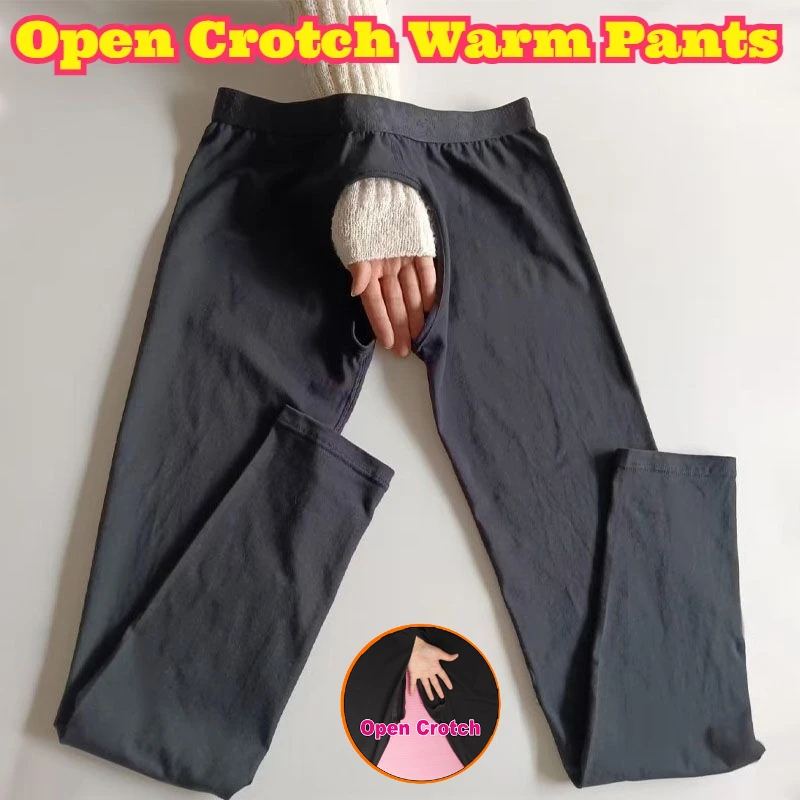 

Men Cotton Thin Open Crotch Thermal Underwear Stretchy Tight Fitting Soft Comfortable Long Johns Middle Aged Elderly Warm Inner