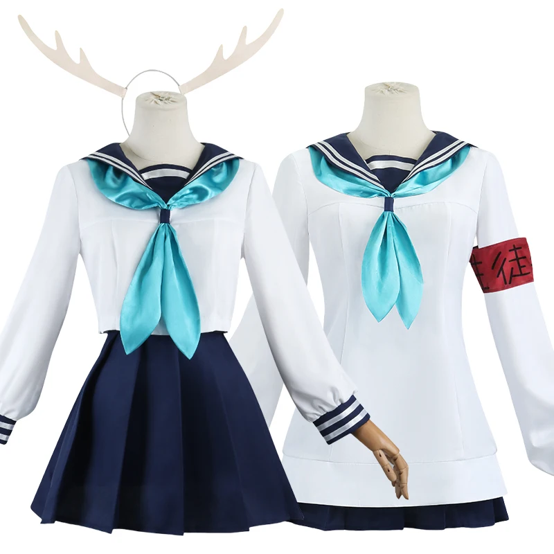 Anime My Deer Friend Nokotan Cosplay Costume Noko Shikanoko Toriko Koshi JK Sailor Dress Halloween Party Role Play