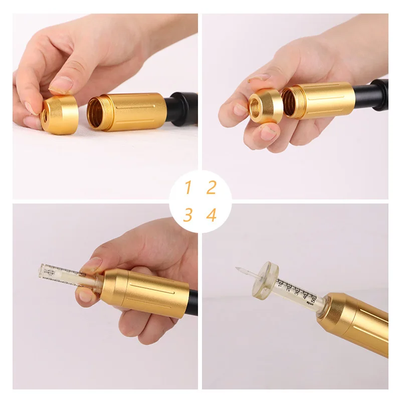 2 In 1 Hyaluron Pressurized Pen Lip Filler Injections Hyaluronic Acid Tools Hialuron Pen Professional 0.3 & 0.5ml Ampoules Heads