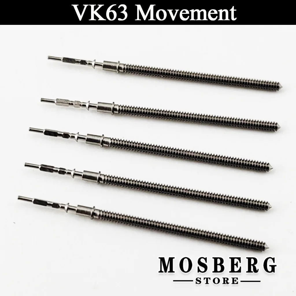 VK63 Metal Watch Winding Stem Replacement Stainless Steel For VK63 Watches Movement Repair Tool Parts