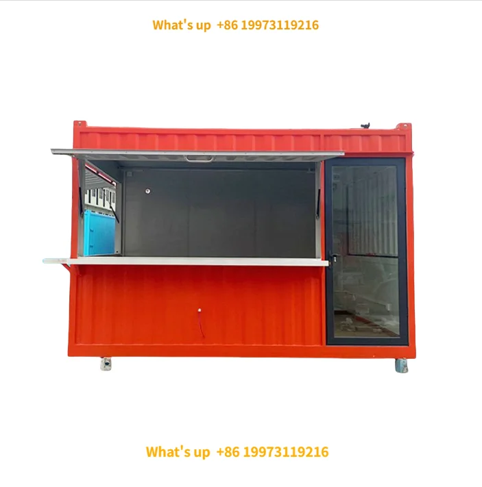2026 Accept Customized Mobile Shop 10ft Pop up Contemporary Container Bar and Coffee Shop Modular Movable Convenience Store Hous