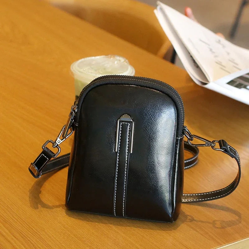 cowhide Genuine leather handbags women vintage shoulder bag female crossbody bags luxury high quality 2024