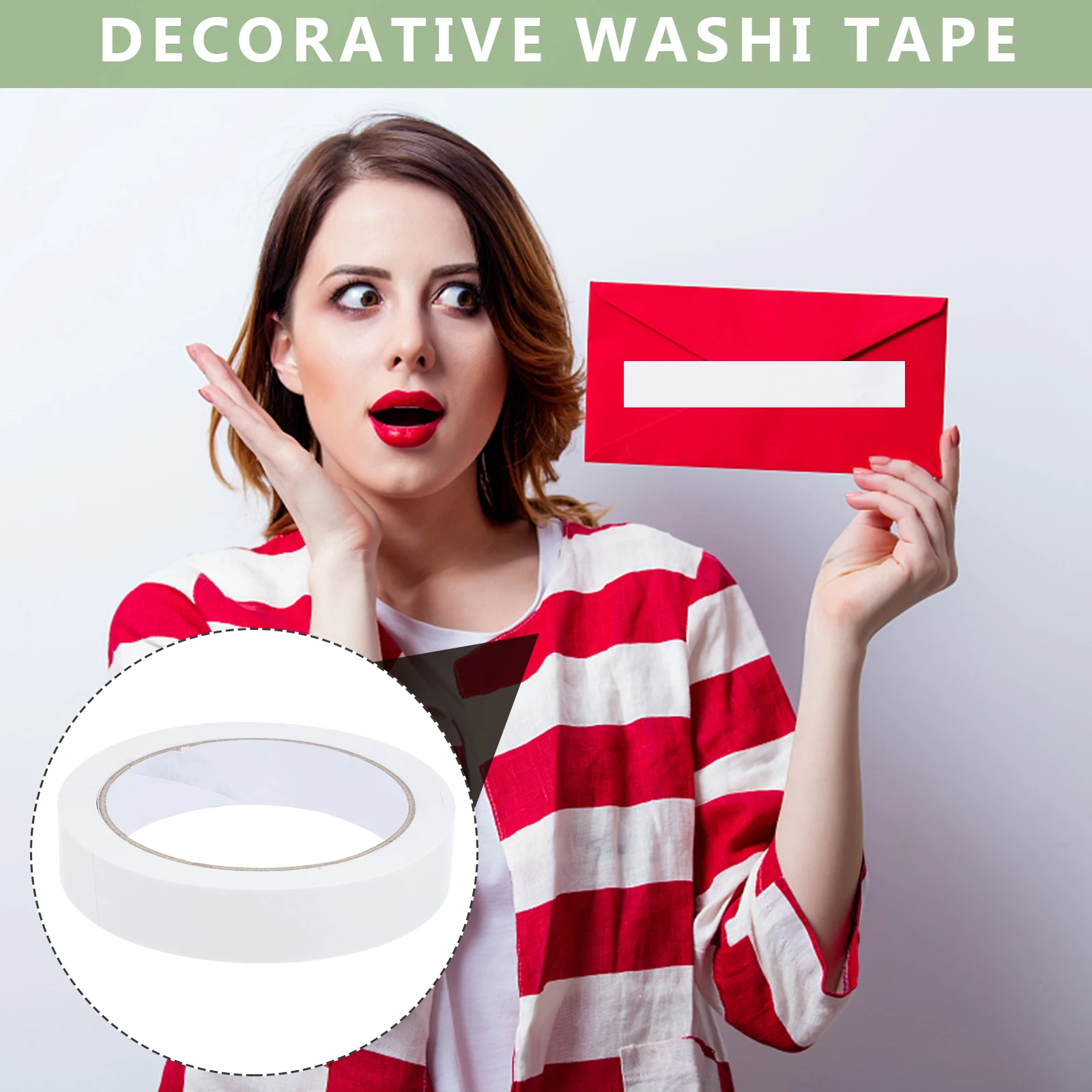 5 Pcs Environmentally Friendly Velvet Tape Tearable Adhesive Seal Paper Kraft Decorative Packing Packaging