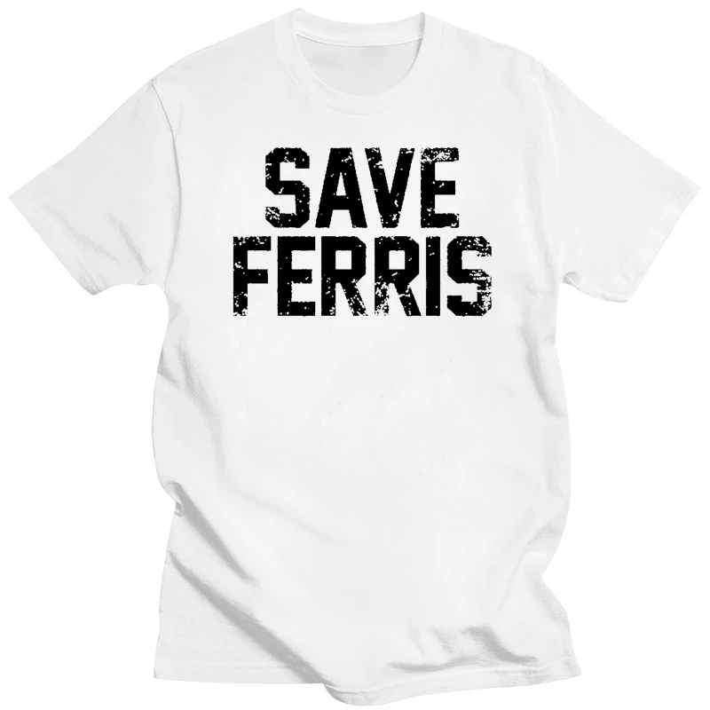 Ferris Buellers Day Off Mens Save Ferris T-shirt Large Athleticer HeatherFashion Summer Top Tee