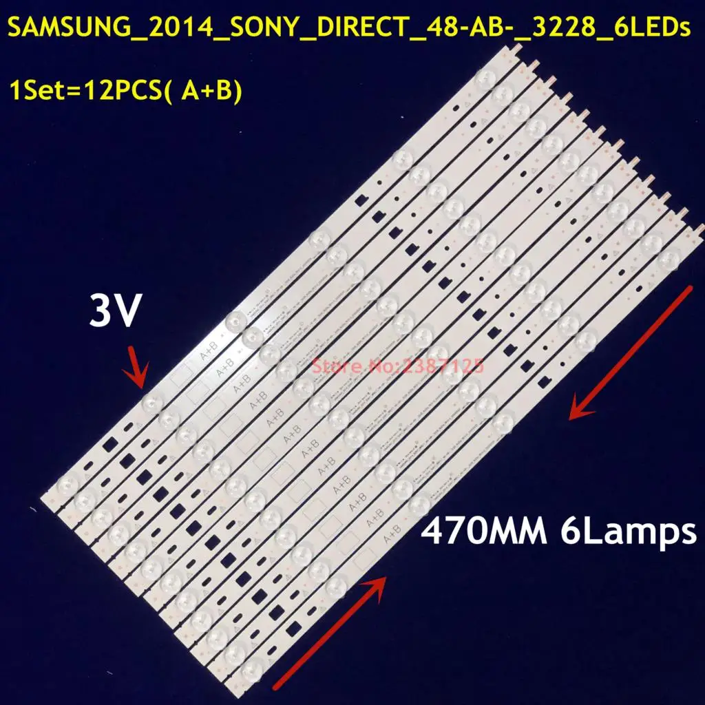 12PCS LED Bande LM41-00091N LM41-00091P pour KDL-48WM15B KDL-48R480B KDL-48W585B KDL-48W600B