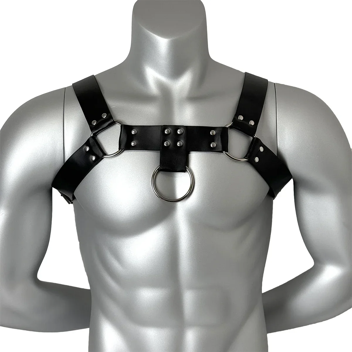 Sexy cinto de peito para homens moda bondage lingerie couro do plutônio arnês ajustável bdsm gay sexo fetiche roupas traje exótico decoração