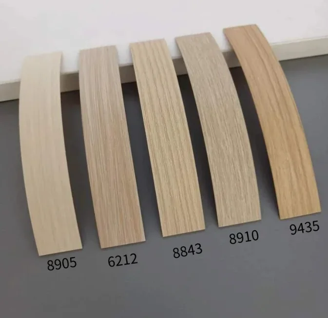 Decorative Plywood  PVC Wood Edge Strip Banding Pre-Glued Veneer Self-adhesive Furniture Tape Cabinet Surface Repair Wood Work