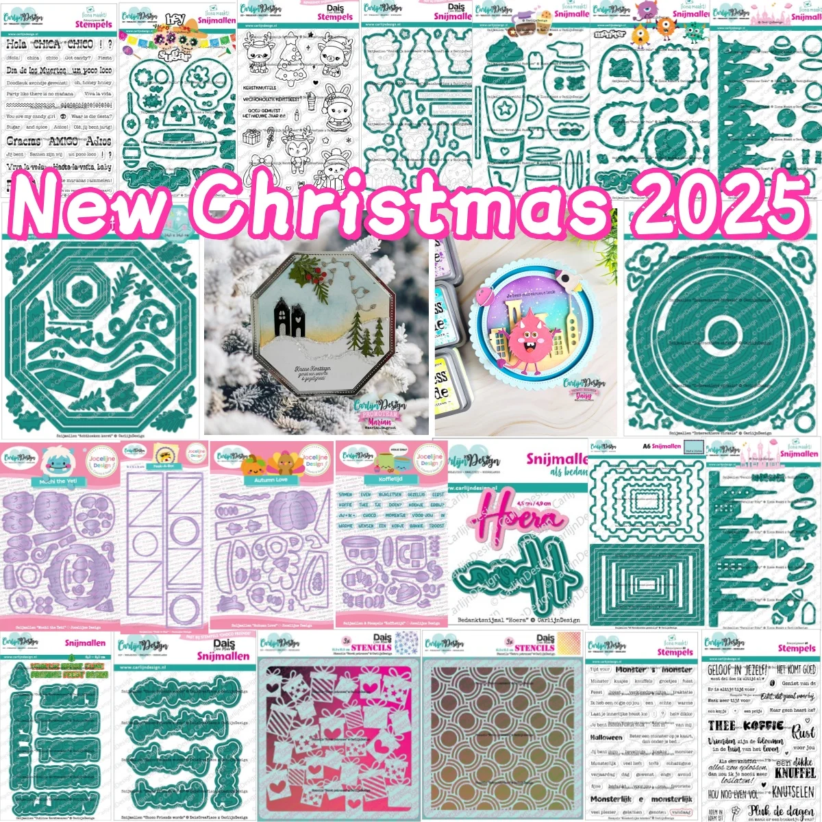 

Christmas 2025 Animal Cup Pumpkin Metal Cutting Die Clear Stamps Retro Patronen Stencil for DIY Making Card Scrapbook Craft