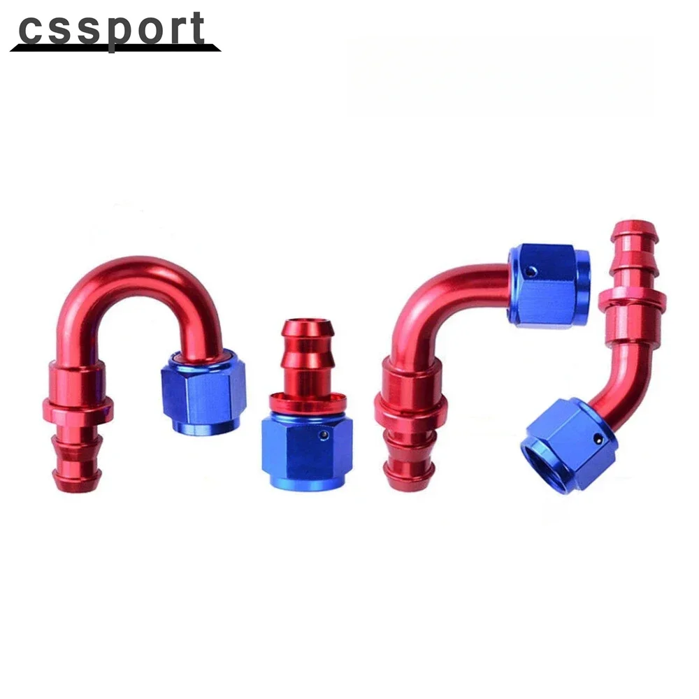 6AN 8AN 10AN Push On Lock Adaptador de encaixe final da mangueira de combustível para mangueira de combustível