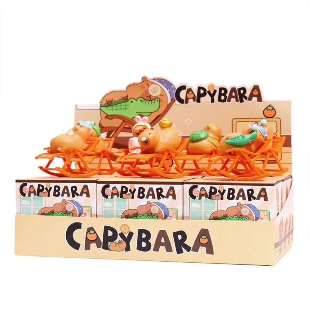 Caja ciega de Capybara aleatoria, Mini caja sorpresa de Capybara Multicolor, decoración del hogar, modelo de Animal de dibujos animados, Capybara juguete, 1PC, nuevo