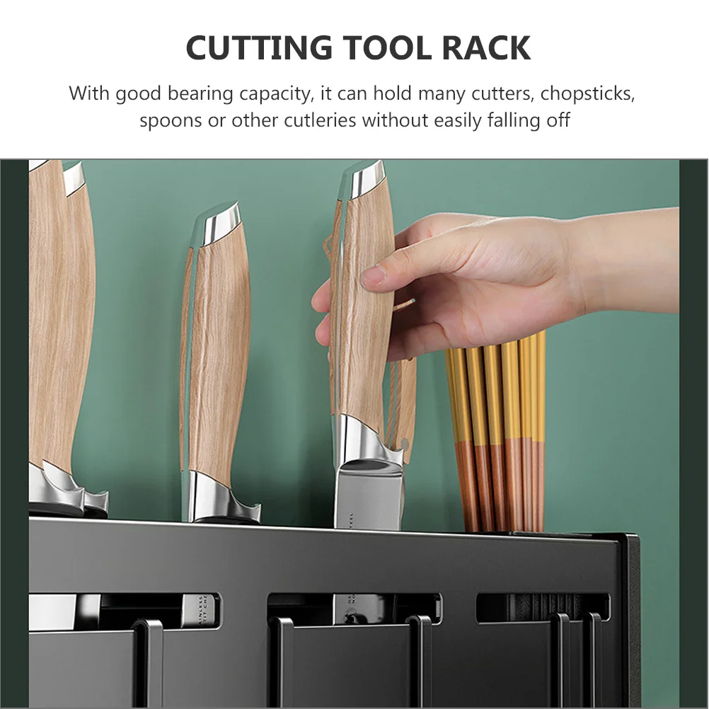 

Chopstick Stand Stainless Steel Kitchen Cutter Rack No Hole Installation Storage Shelf Holder For Cutlery Organizer