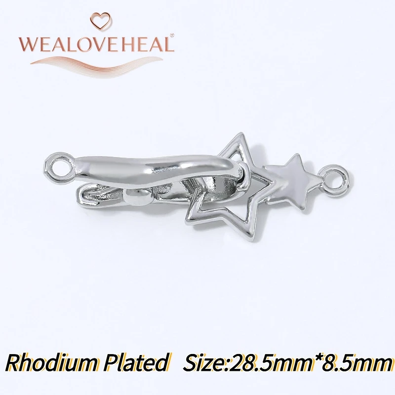 armband verschluss, 1/2 Stück 18K vergoldeter Messing-Bienenverschluss, mit Honigbienen-Motiv auf Muschel, Druckknopfverschluss mit Kleeblatt-Endstück für DIY-Perlenschmuckzubehör – Detail 33